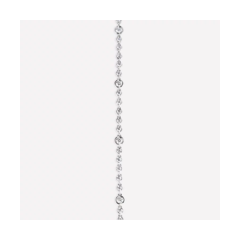 18K/750優雅白色黃金鑽石手鏈