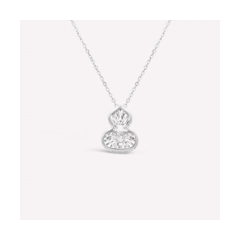 18K/750白金葫蘆包鑲鑽石項鍊
