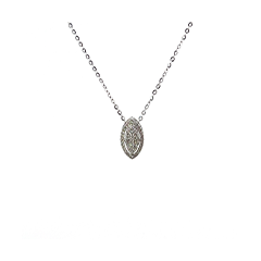 18K/750高雅白色黃金鑽石項鍊