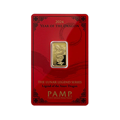瑞士2024 PAMP生肖龍年 (月亮傳說系列) - 青龍傳說99.99%壓鑄金條5克